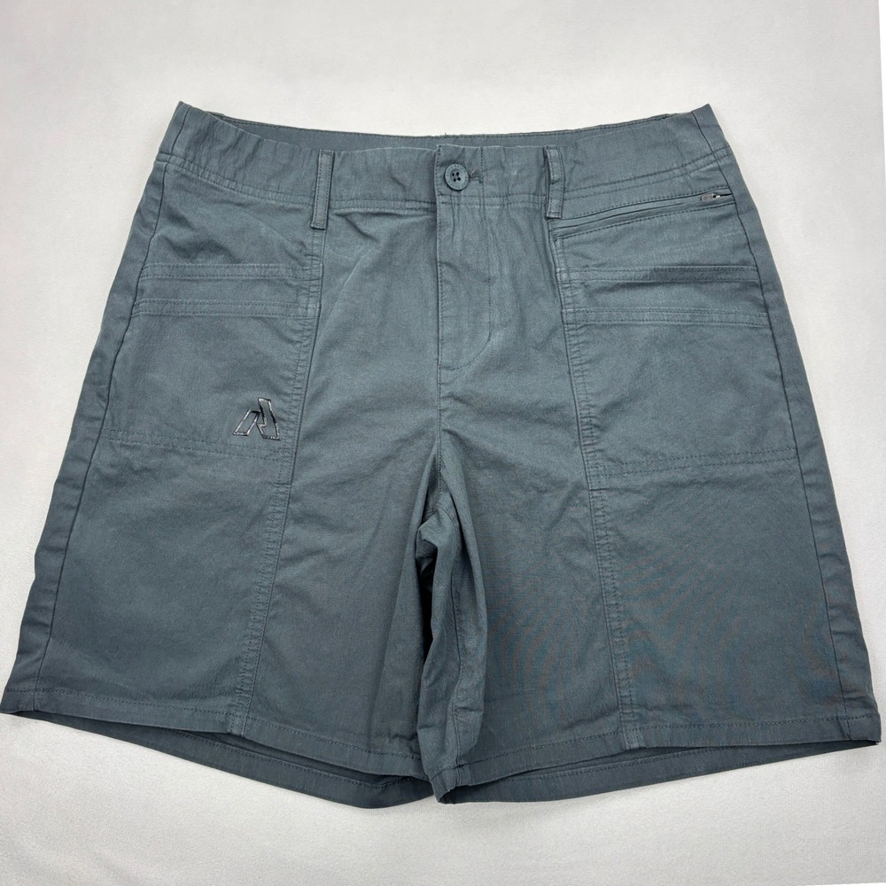 Eddie Bauer Womens 6 Slate Grey Stretch Hiking Trail Shorts Zip Pocket 21207081